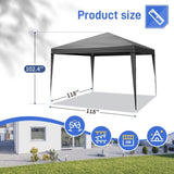 ZNTS 10'x10' Gazebo Waterproof Outdoor Canopy Patio Tent Party Tent for Wedding BBQ Cater, Black 35412420