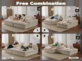 Double Chaise Lounge Chair Indoor,Oversized Upholstered Sleeper Cloud Couch,Deep Seat Luxury Sofa 84993823