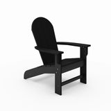 Black Adirondack Chair Premium HDPE Poly Lumber for Pool, Patio, and Garden Elegance B195P198778
