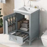 20" Bathroom Vanity with Sink, Bathroom Cabinet with Soft Closing Door, Storage Rack and A Drawer, N725P185452E