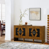 60" Mid Century Modern Sideboard Buffet Cabinet with Storage, TV Media Console, Storage Cabinet with W1801P288502