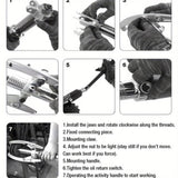 ZNTS 10 Ton Hydraulic Gear Puller, Adjustable 2 or 3 Jaws Bearing Hub Separator, for Pulling Hubs, Gears, 73372971