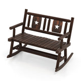 Wooden double rocking chair garden double sofa 69000504