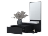 Elgin Floating Vanity with Included Mirror, Black B128P237188