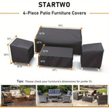 ZNTS Outdoor Furniture 4 Piece Patio Furniture Covers Set, Heavy Duty Lawn Patio Covers for 1xSofa 23139353