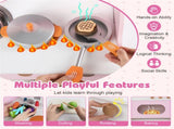 Pink Wooden Toddler Play Kitchen with Sink & Accessories, Safe Gift for Kids 3 00113003