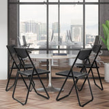 ZNTS 4 Pack Plastic Folding Chairs, Lightweight Stackable Commercial Chairs, Portable Event Seats Indoor 82654466