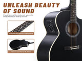 KMA102 41In Basswood Panel Matte Edging Folk Guitar with 15W Amplifier Bag Tuner and other 31095151