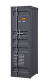 Gunmetal 1-Door Wardrobe with Container Lock B062P215412