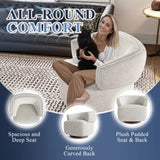 wivel Barrel Chair, Fully Assembled Accent Lounge Sofa with 360-Degree Base, Oversized Upholstered B082P232937