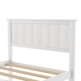 ZNTS Twin Size Platform Bed with Under-bed Drawer, White 87326066