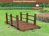 5 Feet Wooden Garden Bridge - 100% Fir Wood Construction, Easy Assembly with Hardware, Ideal for 72756106