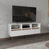 Aranjuez 47" Wide Tv Stand with Three Drawers, Three Open Shelves, Living Room, Tv Room White B200P253753