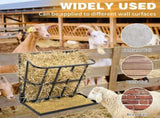 Large Capacity Hay Feeder with Detachable Grain Tray, Heavy Duty Steel 2 in 1 Hay Rack, Multiple 79107456