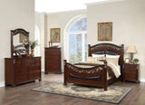 Bedroom Furniture Traditional Look Unique Wooden Nightstand Drawers Bed Side Table Cherry HSESF00F5486