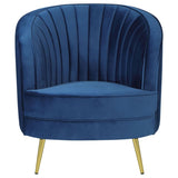 Blue Channel Tufted Chair B062P153756