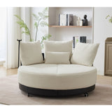 52.75'' Oversized Round Swivel Chair,360&deg Swivel Chair, Couples W1628P218356