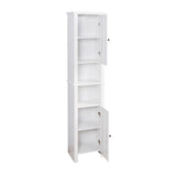 ZNTS Bathroom Floor Storage Cabinet with 2 Doors Living Room Wooden Cabinet with 6 Shelves 15.75 11.81 14167354