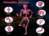 5.5 FT Pink Halloween Skeleton Decor - No Assembly Needed, Integrated Hanging Rope, Playful-Spooky 65148818