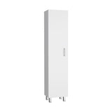 Vintro Storage Cabinet, Broom Hangers, Metal Handle -White B20092126