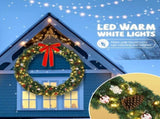 60in 220 Lights 600 Branches PVC Bow Decoration Garland Garden Garland Decoration Green 24506870