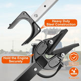 Boat Transom Saver, 28-40in Adjustable Outboard Motor Support - Heavy Duty Steel, Shock-Absorbing 82075769