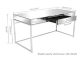 One Drawer Modern Mirrored Glass 75011668