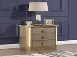 Nightstand Made with Wood in Gold Finish B009139108