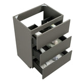 Alice-24F-102,Floor cabinet WITHOUT basin, Gray color, With three drawers, Pre-assembled W1865107750