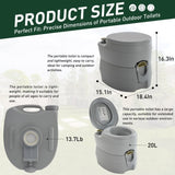 ZNTS 5.3 Gallons Portable Toilet W2181P198542