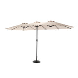 14.8 Ft Double Sided Outdoor Umbrella Rectangular Large with Crank W640140329