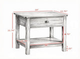 Dark Brown Set of 2 End Tables Side Table with Drawer, Top and Bottom Shelf for Small Spaces 78418661
