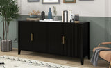 U-Style Accent Storage Cabinet Sideboard Wooden Cabinet with Metal Handles for Hallway, Entryway, WF300428AAB
