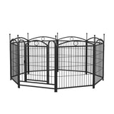 ZNTS Dog Playpen Indoor 32 inch 8 Panels Metal Dog Pen Pet Dog Fence Outdoor Exercise Pen with Doors, 41076390