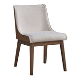 White and Brown Side Chair B062P209258