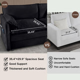 Oversized 41.73" Sofa Chair, Modern Upholstered Armchair with 1 Toss Pillow, Modular Sectional Sofa W3163P269209