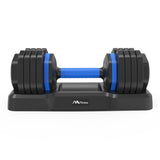 ZNTS Adjustable Dumbbell - 55lb Single Dumbbell with Anti-Slip, Fast Adjust Weight by Turning 54473935