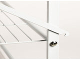 27" Wide Foldable Metal Shelf / Shoe Rack, Powder Coated White Paint & 3 Tiers 19160979