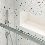 50"-54"W x 72"H sliding shower door, sliding door, with 1/4" tempered glass and Polished Chrome W2122P228624