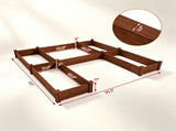 Solid Fir Wood Raised Garden Bed, 5-in-1 Combined Planting Planter Box with Dovetail Joints, 35320047