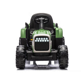 ZNTS Ride on Tractor with Trailer,12V Battery Powered Electric Tractor Toy w/Remote Control,electric car W1396137097