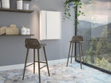 Vatta Wall Foldable Table, Seven Interior Shelves, Extending Table -White B20091998