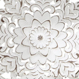 Distressed White Floral 3-piece Carved Wood Wall Decor Set B03598792
