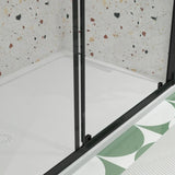 44"-48"W x 72"H sliding shower door, sliding door, with 1/4" tempered glass and Matted Black finish W2122P196344