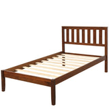 ZNTS Wood Platform Bed with Headboard/Wood Slat Support.Twin WF191770AAD