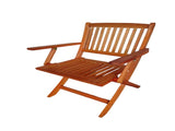 Foldable Patio Dining Set, 4 Folding Chairs, Indoor and outdoor universal, Teak W495P190465