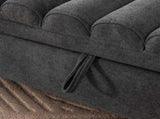 65.55" Wide Modern Upholstered Storage , Napped fabric Bed End Foot Stool With Rolled Armrest, 74232923