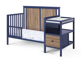 Connelly 4-in-1 Crib and Changer Combo Midnight Blue/Vintage Walnut B022P204837