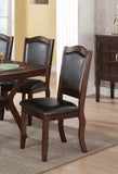 Traditional Formal Set of 2 Chairs Dark Brown Espresso Dining Seatings Cushion Chair HSESF00F1338