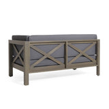 ZNTS BRAVA X-BACK RIGHT CORNER BENCH, DARK GREY 57968.00DGY